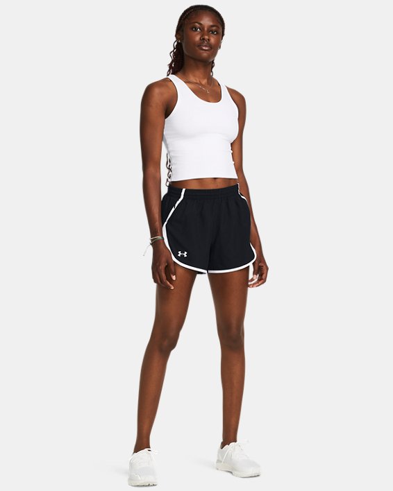 Women's UA Fly-By 3" Shorts in Black image number 2